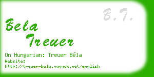bela treuer business card